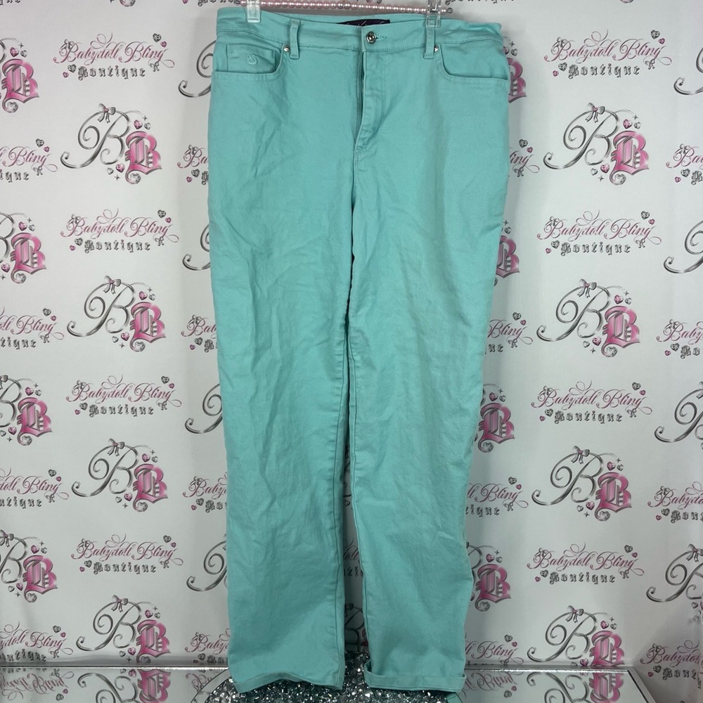 Gloria Vanderbilt pants Amanda jeans Turquoise Straight Leg Jeans